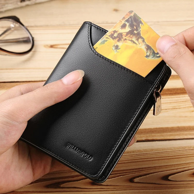 WilliamPOLO luxury Men Wallet - 100% Genuine Cow Leather