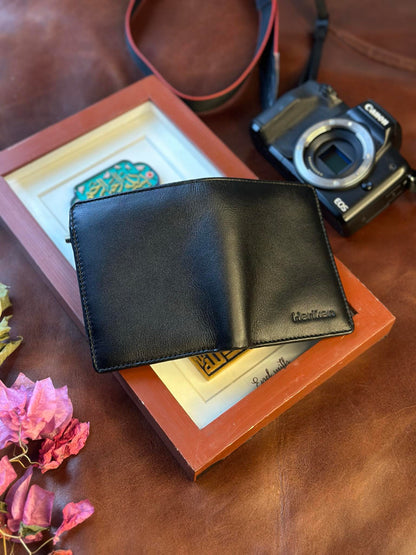 Heriken Small Trifold Zipper Leather Wallet