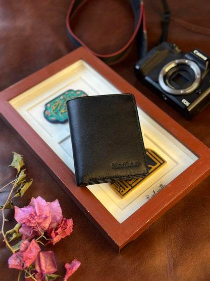 Heriken Small Trifold Zipper Leather Wallet