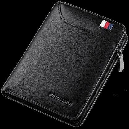 WilliamPOLO Short Men Wallet - 100% Genuine Cow Leather